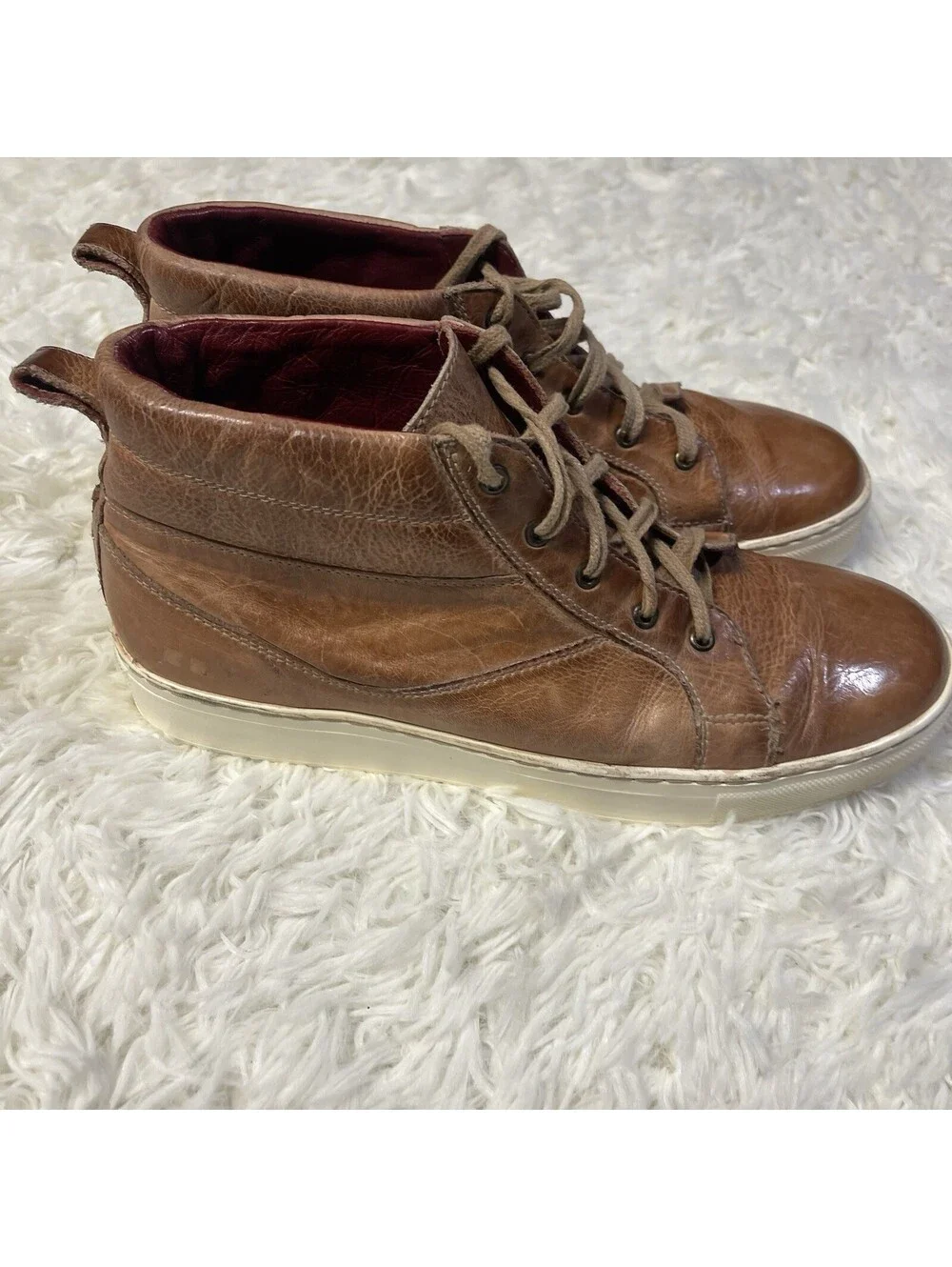 Bed Stu Rossela Tan Leather Rustic Shoes Boots Women's Size 9